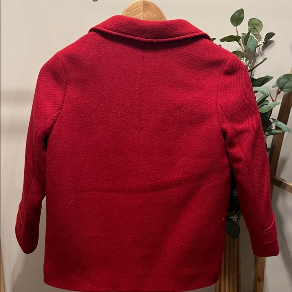 NWT Zara 52% Wool Red Peacoat - Picture 4 of 4